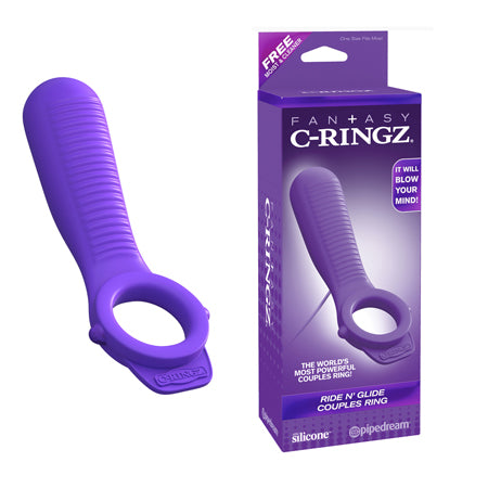 Pipedream Fantasy C-Ringz Remote-Controlled Vibrating Ride N Glide Couples Ring Purple - Not Very Vanilla