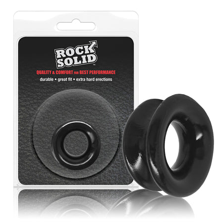 Rock Solid Convex Black C Ring in a Clamshell - Not Very Vanilla