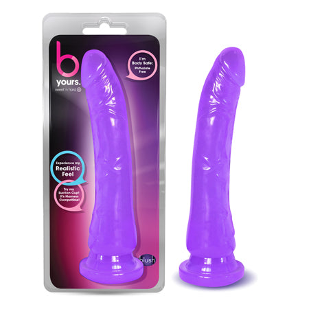 Blush B Yours Sweet 'n Hard 6 Realistic 8.5 in. Dildo with Suction Cup Purple - Not Very Vanilla