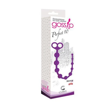 Curve Toys Gossip Perfect 10 Silicone Anal Beads Violet - Not Very Vanilla