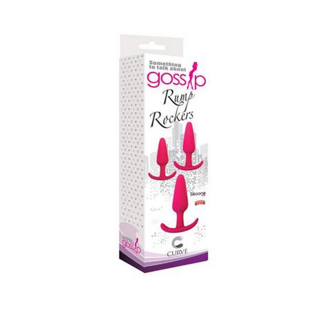 Curve Toys Gossip Rump Rockers 3-Piece Silicone Anal Training Set Magenta - Not Very Vanilla