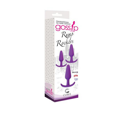 Curve Toys Gossip Rump Rockers 3-Piece Silicone Anal Training Set Violet - Not Very Vanilla