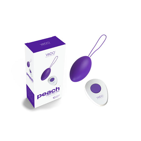 VeDO Peach Rechargeable Egg Vibe - Into You Indigo - Not Very Vanilla