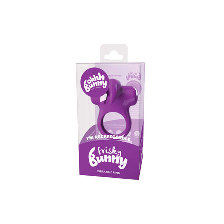 VeDO Frisky Bunny Rechargeable Vibrating Ring - Perfectly Purple - Not Very Vanilla