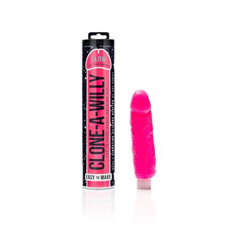 Clone-A-Willy DIY Vibrating Dildo Kit Glow-in-the-Dark Hot Pink - Not Very Vanilla