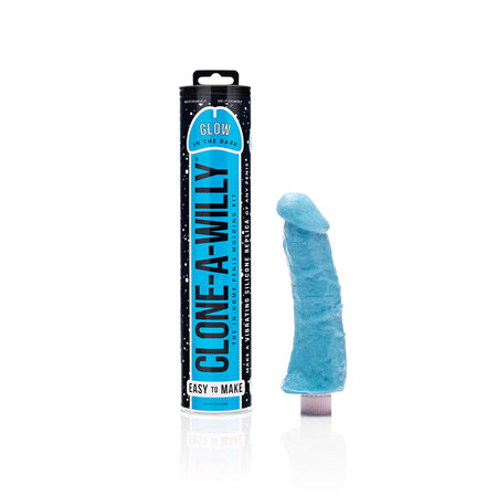 Clone-A-Willy DIY Vibrating Dildo Kit Glow-in-the-Dark Blue - Not Very Vanilla