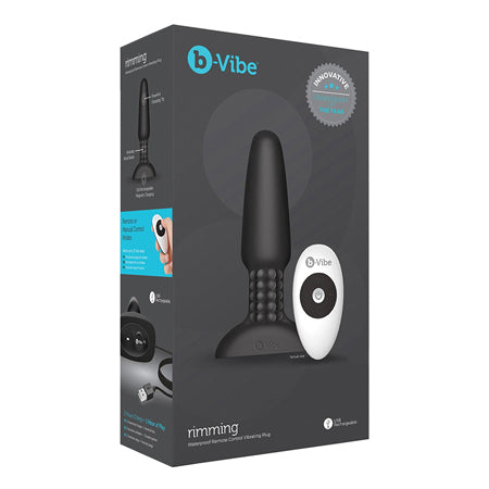 b-Vibe Rimming 2 Rotating and Vibrating Remote Control Plug Black - Not Very Vanilla