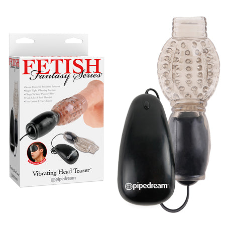 Pipedream Fetish Fantasy Series Vibrating Head Teazer Textured Glans Massager Black/Smoke - Not Very Vanilla