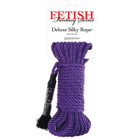 Pipedream Fetish Fantasy Series Deluxe Silk Rope 9.75 m / 32 ft. Purple - Not Very Vanilla