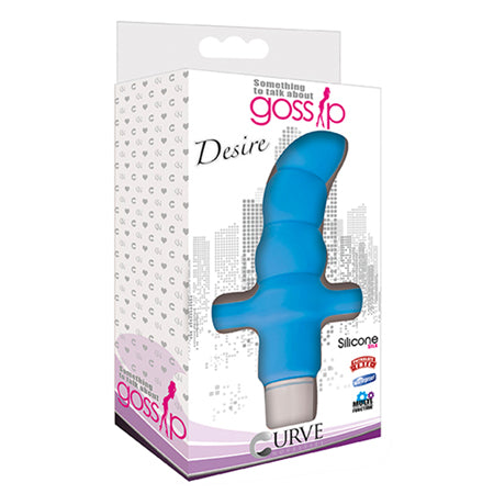 Curve Toys Gossip Desire Waterproof Silicone Anal Vibrator Azure - Not Very Vanilla