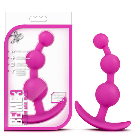 Blush Luxe Be Me 3 Silicone Anal Beads Plug Pink - Not Very Vanilla