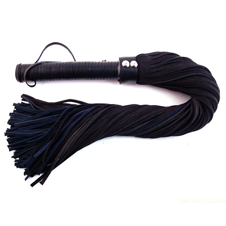 Rouge Flogger Suede w/Leather Handle Black w/Blue - Not Very Vanilla