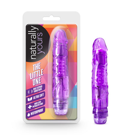 Blush Naturally Yours The Little One Realistic 6.7 in. Vibrating Dildo Purple - Not Very Vanilla