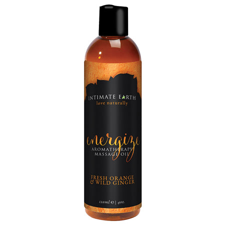 Intimate Earth Energize Massage Oil 120 ml/4 oz - Not Very Vanilla