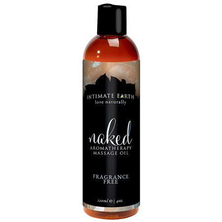 Intimate Earth Naked Fragrance Free Aromatherapy Massage Oil 4 oz. - Not Very Vanilla