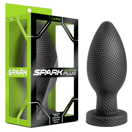 Blush Spark Silicone Anal Plug Large Carbon Fiber - Not Very Vanilla