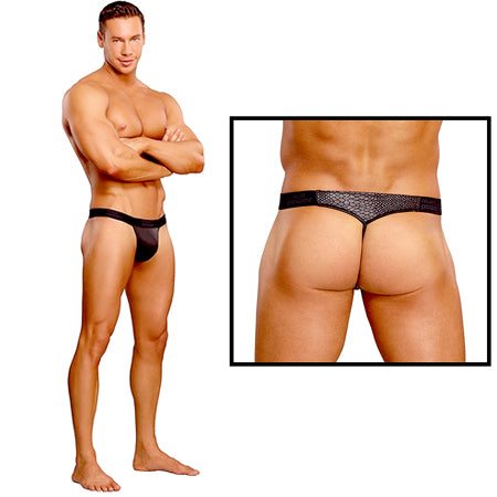 Male Power Cobra Micro V Thong Small/Medium (Black) - Not Very Vanilla