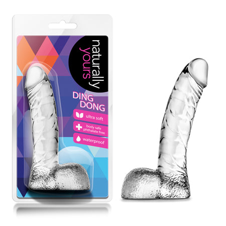 Blush Naturally Yours Ding Dong Realistic 5.5 in. Dildo with Balls Clear - Not Very Vanilla