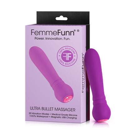 FemmeFunn Ultra Bullet Massager Rechargeable Silicone Vibrator Purple - Not Very Vanilla