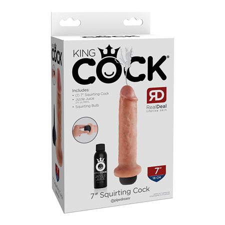 Pipedream King Cock 7 in. Squirting Cock Realistic Dildo Beige - Not Very Vanilla