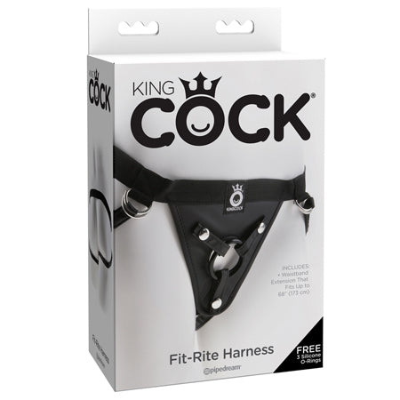 Pipedream King Cock Adjustable Fit Rite Harness Black - Not Very Vanilla