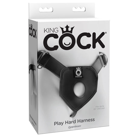 Pipedream King Cock Adjustable Play Hard Harness Black - Not Very Vanilla