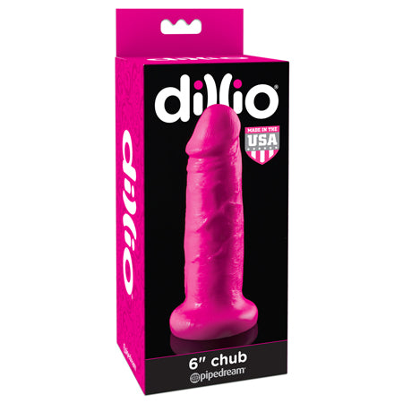 Pipedream Dillio 6 in. Chub Realistic Dildo With Suction Cup Pink - Not Very Vanilla