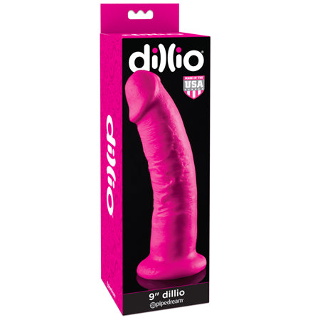 Pipedream Dillio 9 in. Realistic Dildo With Suction Cup Pink - Not Very Vanilla