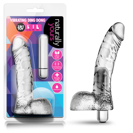 Blush Naturally Yours Vibrating Ding Dong with Balls 6.5 in. Clear - Not Very Vanilla