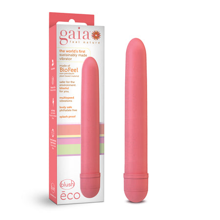 Blush Gaia Eco Slimline Vibrator Coral - Not Very Vanilla