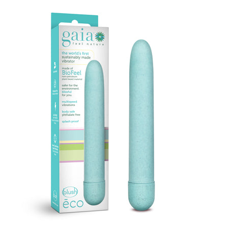 Blush Gaia Eco Slimline Vibrator Aqua - Not Very Vanilla