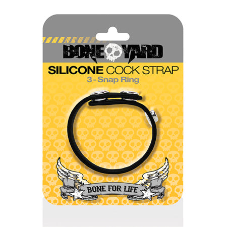 Boneyard Cock Strap Black - Not Very Vanilla