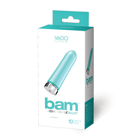 VeDO Bam Rechargeable Bullet - Tease Me Turquoise - Not Very Vanilla