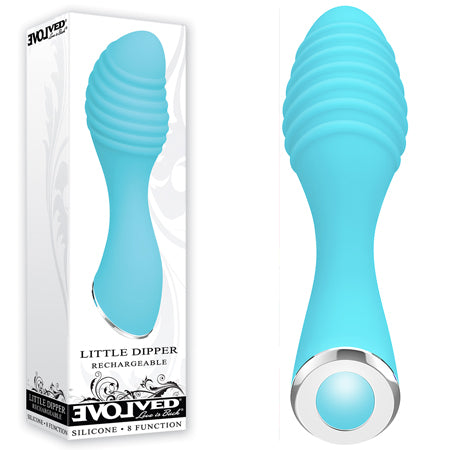 Evolved Little Dipper Rechargeable Silicone Vibrator Blue - Not Very Vanilla