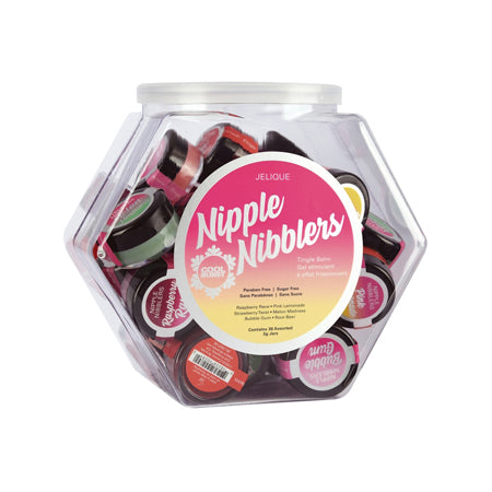 Jelique Nipple Nibbler Tingle Balm 3gr Asst. Flavors (36/Bowl) - Not Very Vanilla