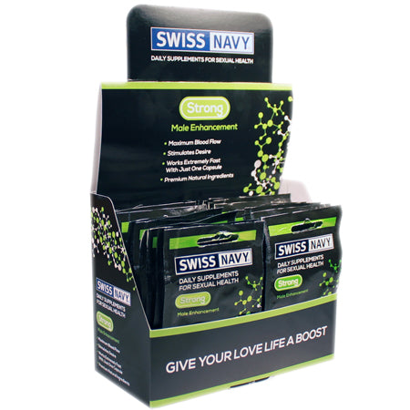 Swiss Navy Strong Enhancement Pill 24-Piece Display - Not Very Vanilla