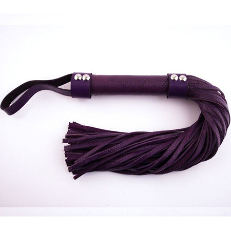 Rouge H-Style Leather Flogger Purple - Not Very Vanilla