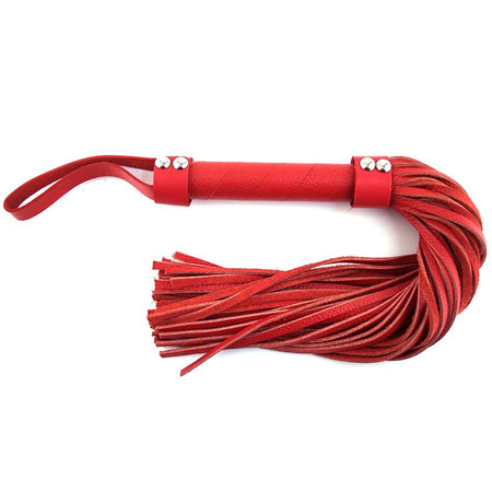 Rouge H-Style Leather Flogger Red - Not Very Vanilla