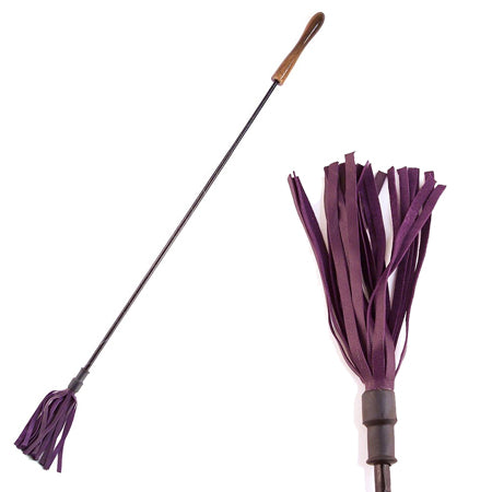 Rouge Riding Crop with Rounded Wooden Handle Purple - Not Very Vanilla