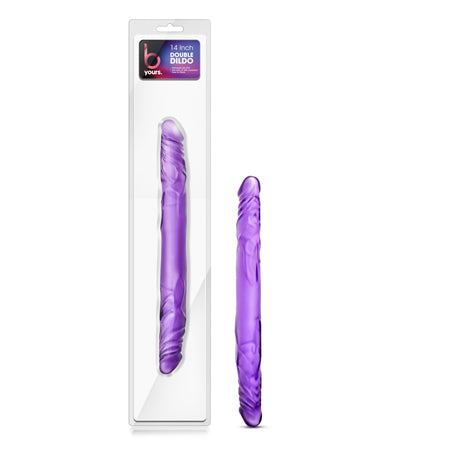 Blush B Yours 14 in. Double Dildo Purple - Not Very Vanilla