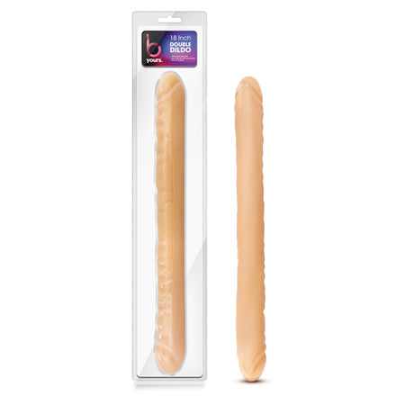 Blush B Yours 18 in. Double Dildo Beige - Not Very Vanilla