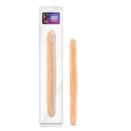 Blush B Yours 16 in. Double Dildo Beige - Not Very Vanilla