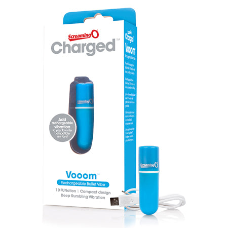 Screaming O Charged Vooom Rechargeable Bullet Vibe - Blue - Not Very Vanilla