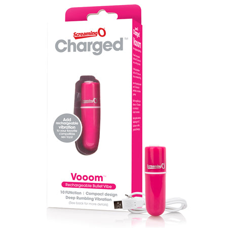 Screaming O Charged Vooom Rechargeable Bullet Vibe - Pink - Not Very Vanilla