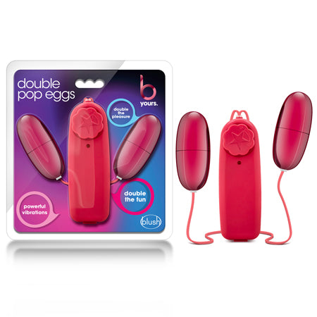 Blush B Yours Double Pop Eggs Remote-Controlled Dual Bullet Vibrator Cerise - Not Very Vanilla