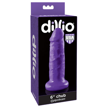 Pipedream Dillio 6 in. Chub Realistic Dildo With Suction Cup Purple - Not Very Vanilla