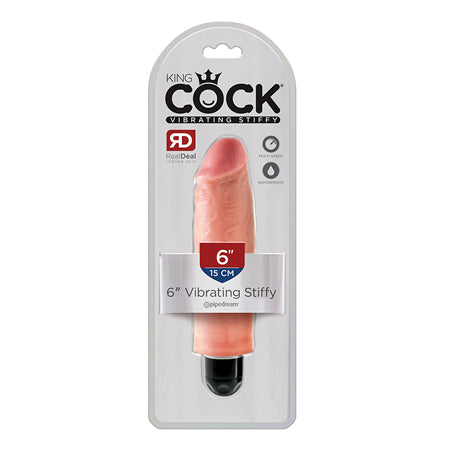 Pipedream King Cock 6 in. Vibrating Stiffy Realistic Dildo Beige - Not Very Vanilla