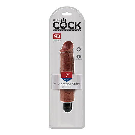 Pipedream King Cock 7 in. Vibrating Stiffy Realistic Dildo Brown - Not Very Vanilla