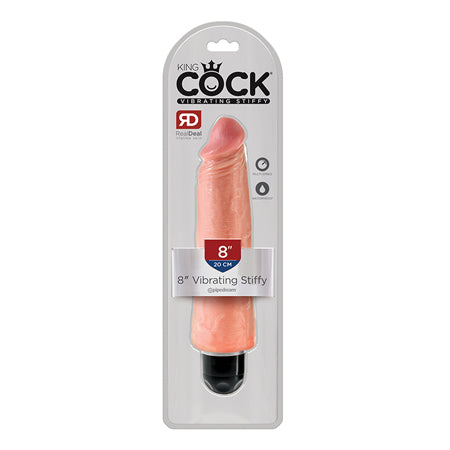 Pipedream King Cock 8 in. Vibrating Stiffy Realistic Dildo Beige - Not Very Vanilla