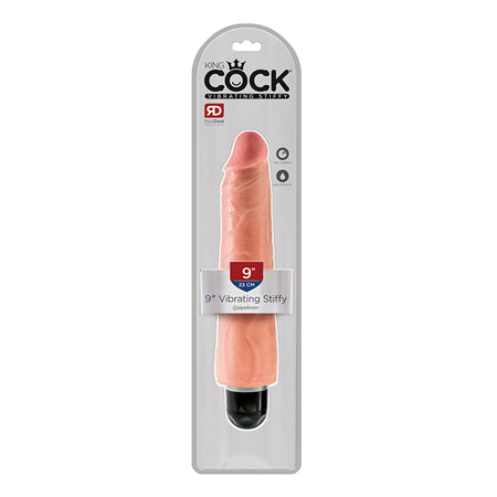 Pipedream King Cock 9 in. Vibrating Stiffy Realistic Dildo Beige - Not Very Vanilla